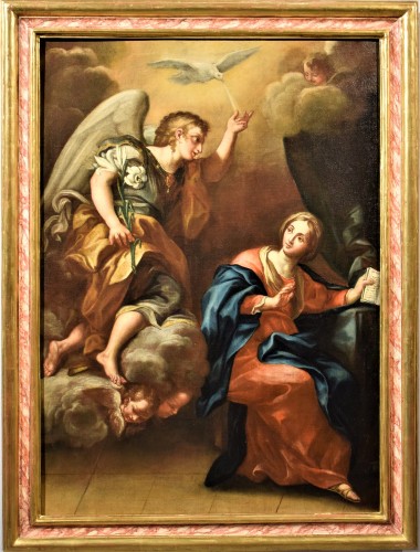 &quot;Annunciation&quot; Pietro da Cortona (1596-1669) workshop - Paintings & Drawings Style Louis XIV